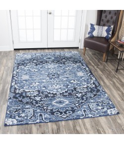 Rizzy Home Panache PN6962 Light Blue / Ivory Area Rug 6 ft. 7 in. X 9 ft. 6 in. Rectangle