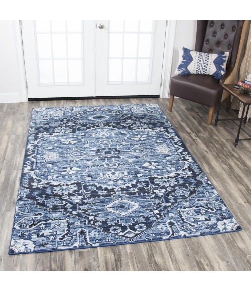 Panache Area Rug Rizzy Panache Area Rug PN6962 6'7" x 9'6" Light Blue