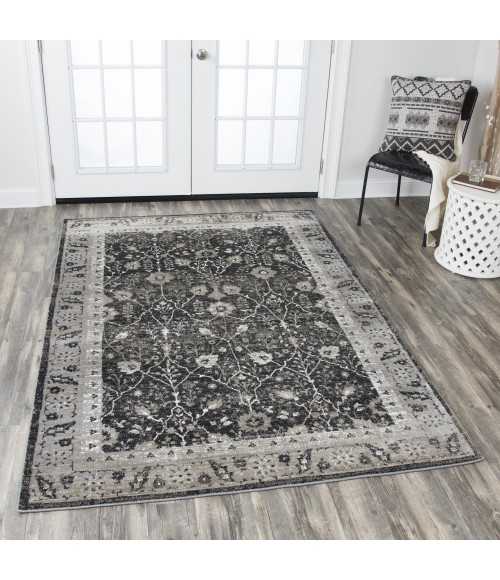 Rizzy Panache Area Rug PN6966 5'3" x 7'6" Black