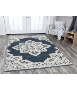 Rizzy Home Resonant RS070B D. Blue / Natural Area Rug 10 ft. X 13 ft. Rectangle
