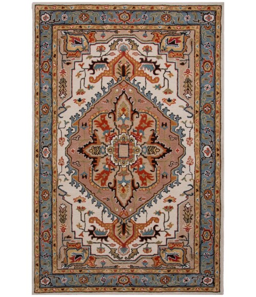 Rizzy Home Sapphire Beige/Blue SAH450 5 ft. X 8 ft. Rectangle Rug