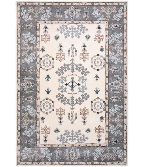 Rizzy Home Sapphire Ivory/Gray SAH550 5 ft. X 8 ft. Rectangle Rug