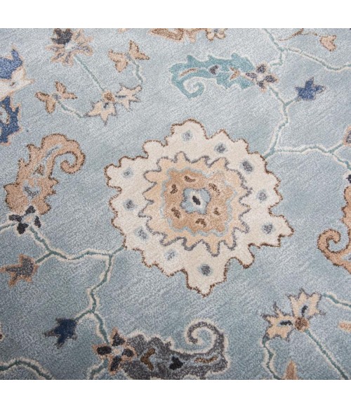 Rizzy Home Sapphire Blue/Gray SAH664 5 ft. X 8 ft. Rectangle Rug