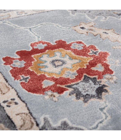 Rizzy Home Sapphire Blue/Gray SAH664 5 ft. X 8 ft. Rectangle Rug
