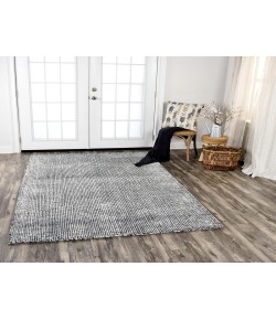 Rizzy Home Talbot TAL102 Black / White Area Rug 5 ft. X 8 ft. Rectangle