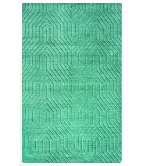 Rizzy Technique Area Rug TC8577 8' x 8' Round Blue / Dark Teal