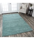Rizzy Technique Area Rug TC8577 8' x 8' Round Blue / Dark Teal