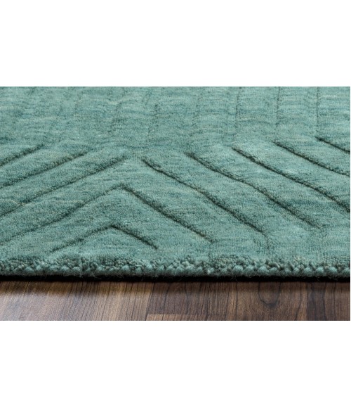 Rizzy Technique Area Rug TC8577 8' x 8' Round Blue / Dark Teal