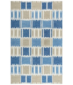 Rizzy Home Tetra TET102 Blue / Beige Area Rug 8 ft. 9 in. X 11 ft. 9 in. Rectangle
