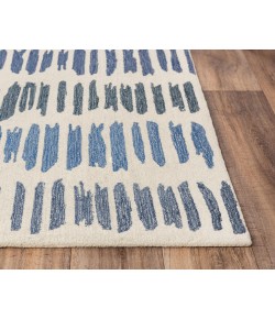 Rizzy Home Tetra TET109 Ivory / Blue Area Rug 8 ft. 9 in. X 11 ft. 9 in. Rectangle