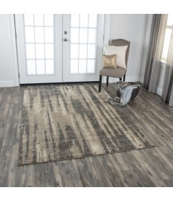 Rizzy Home Valencia VCA105 Beige / Silver Area Rug 6 ft. 7 in. X 9 ft. 6 in. Rectangle