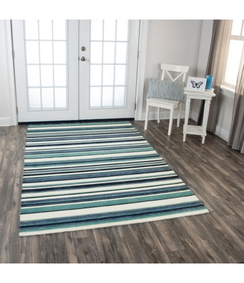Rizzy Villa Area Rug VLA105 5' x 7'6" Aqua 