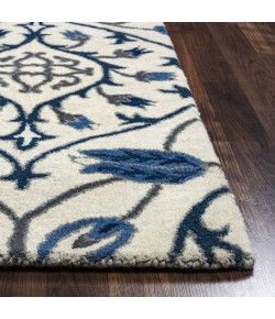 Rizzy Home Valintino VN9522 Ivory / Indigo Area Rug 8 ft. X 8 ft. Round