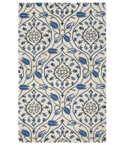 Rizzy Home Valintino VN9522 Ivory / Indigo Area Rug 5 ft. X 8 ft. Rectangle