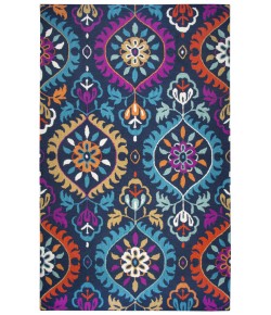Rizzy Home Zingaro ZI770A D. Blue / Multi Area Rug 9 ft. X 12 ft. Rectangle