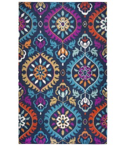 Rizzy Home Zingaro ZI770A D. Blue / Multi Area Rug 8 ft. X 10 ft. Rectangle