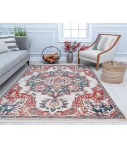 Rugs America Stratford AM40A Mandarin Orange Abstract Vintage Orange Area Rug, 8 ft. 0 in. X 10 ft. 0 in.