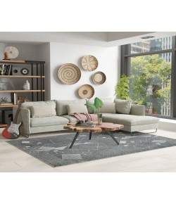 Mason Brooks Azure AZ15A Graphic Charcoal Geometric Contemporary Gray Area Rug, 8 ft. 3 in. X 10 ft. 0 in.