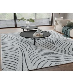 Mason Brooks Azure AZ25A Palm White Geometric Contemporary Ivory Area Rug, 8 ft. 3 in. X 10 ft. 0 in.
