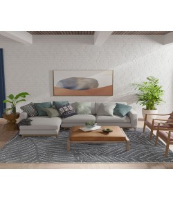 Mason Brooks Azure AZ25C Palm Grey Geometric Contemporary Gray Area Rug, 8 ft. 3 in. X 10 ft. 0 in.