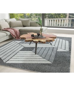 Mason Brooks Azure AZ30A Black Ice Geometric Contemporary Gray Area Rug, 8 ft. 3 in. X 10 ft. 0 in.