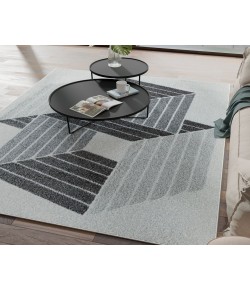 Mason Brooks Azure AZ30B Ice Cube Geometric Contemporary Ivory Area Rug, 8 ft. 3 in. X 10 ft. 0 in.