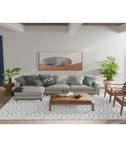Mason Brooks Azure AZ35A Cloudy White Geometric Contemporary Ivory Area Rug, 8 ft. 3 in. X 10 ft. 0 in.