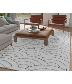 Mason Brooks Azure AZ35A Cloudy White Geometric Contemporary Ivory Area Rug, 8 ft. 3 in. X 10 ft. 0 in.