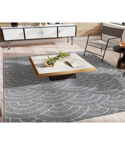 Mason Brooks Azure AZ35B Storm Cloud Geometric Contemporary Gray Area Rug, 8 ft. 3 in. X 10 ft. 0 in.