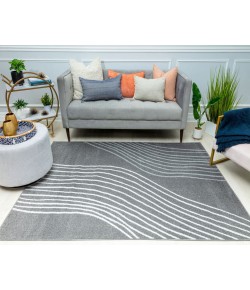 Mason Brooks Azure AZ40A Software Geometric Contemporary Gray Area Rug, 8 ft. 3 in. X 10 ft. 0 in.