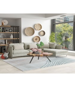 Mason Brooks Azure AZ40B Flow Geometric Contemporary Ivory Area Rug, 8 ft. 3 in. X 10 ft. 0 in.