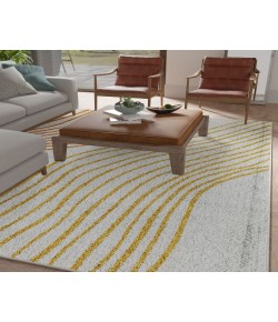 Mason Brooks Azure AZ40C Sun Rays Geometric Contemporary Ivory Area Rug, 8 ft. 3 in. X 10 ft. 0 in.