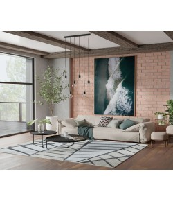 Mason Brooks Azure AZ45A Heron Plume Geometric Contemporary Tan Area Rug, 2 ft. 0 in. X 8 ft. 0 in.