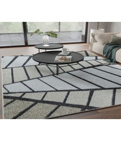 Mason Brooks Azure AZ45A Heron Plume Geometric Contemporary Tan Area Rug, 2 ft. 0 in. X 8 ft. 0 in.
