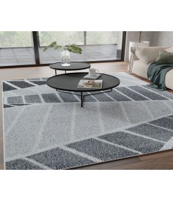 Mason Brooks Azure AZ45B Evening Shadow Geometric Contemporary Gray Area Rug, 8 ft. 3 in. X 10 ft. 0 in.