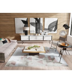 Mason Brooks Azure AZ50A Noble Blush Geometric Contemporary Tan Area Rug, 8 ft. 3 in. X 10 ft. 0 in.