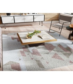Mason Brooks Azure AZ50A Noble Blush Geometric Contemporary Tan Area Rug, 8 ft. 3 in. X 10 ft. 0 in.