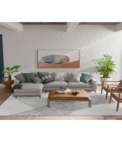 Mason Brooks Azure AZ55B High Reflective Geometric Contemporary Tan Area Rug, 8 ft. 3 in. X 10 ft. 0 in.