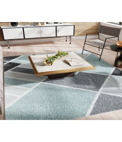 Mason Brooks Azure AZ60B Open Air Geometric Contemporary Blue Area Rug, 2 ft. 0 in. X 4 ft. 0 in.