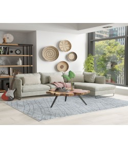 Mason Brooks Azure AZ65C Steely Gray Geometric Contemporary Gray Area Rug, 2 ft. 0 in. X 4 ft. 0 in.