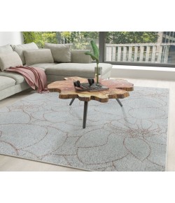 Mason Brooks Azure AZ70A Floral White Geometric Contemporary Ivory Area Rug, 2 ft. 0 in. X 4 ft. 0 in.