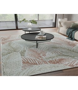 Mason Brooks Azure AZ75A Bella Palm Geometric Contemporary Ivory Area Rug, 2 ft. 0 in. X 4 ft. 0 in.