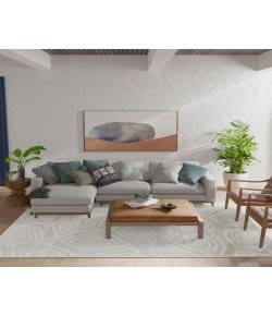 Mason Brooks Azure AZ85A Rivers Edge Geometric Contemporary Tan Area Rug, 2 ft. 0 in. X 4 ft. 0 in.