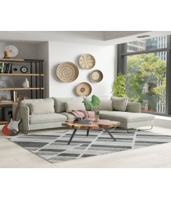 Mason Brooks Azure AZ90A Grays Harbor Geometric Contemporary Gray Area Rug, 2 ft. 0 in. X 4 ft. 0 in.
