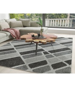 Mason Brooks Azure AZ90A Grays Harbor Geometric Contemporary Gray Area Rug, 2 ft. 0 in. X 4 ft. 0 in.