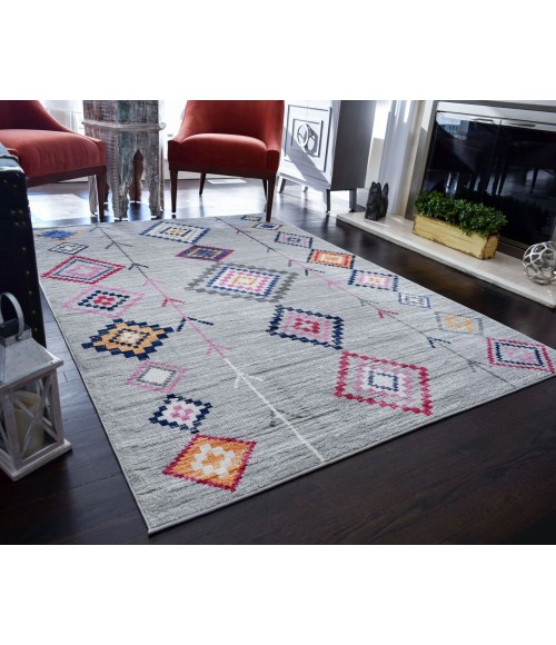 Bodrum Soleil RA29006 Light Gray Bodrum Soleil RA29006 Light Gray Area Rug 2 ft. 3 in. x 6 ft. Rectangle