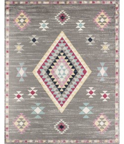 Bodrum Soleil BR20A Sahara Dark grey Tribal Moroccan Dark Gray Area Rug, 8 ft. X 10 ft.