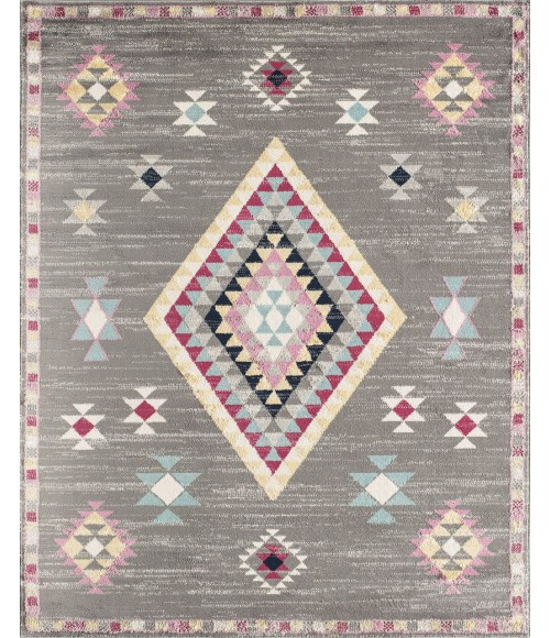 Bodrum Soleil RA27418 Dark Gray Area Rug 8 ft. x 10 ft. Rectangle