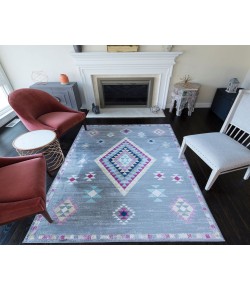 CosmoLiving By Cosmopolitan Soleil RA27864 Dark Gray Area Rug 2 ft. x 4 ft. Rectangle