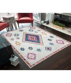 CosmoLiving By Cosmopolitan Soleil BR20B Sahara Ivory Tribal Moroccan ivory Area Rug, 8 ft. X 10 ft.